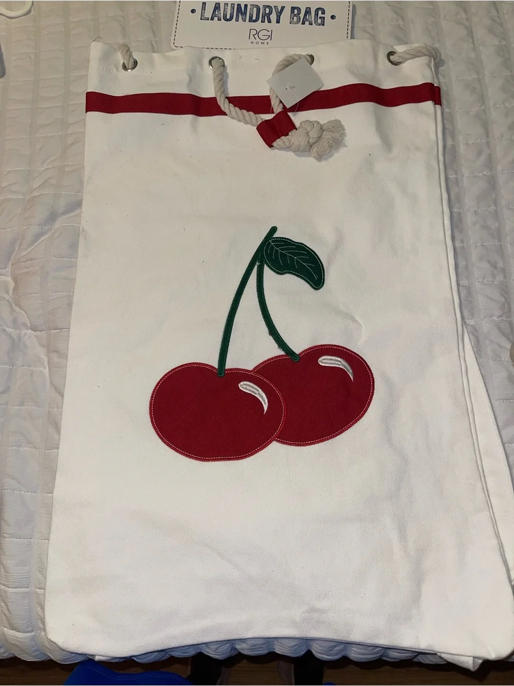 RGI Home Laundry Bag with Red Cherry Design